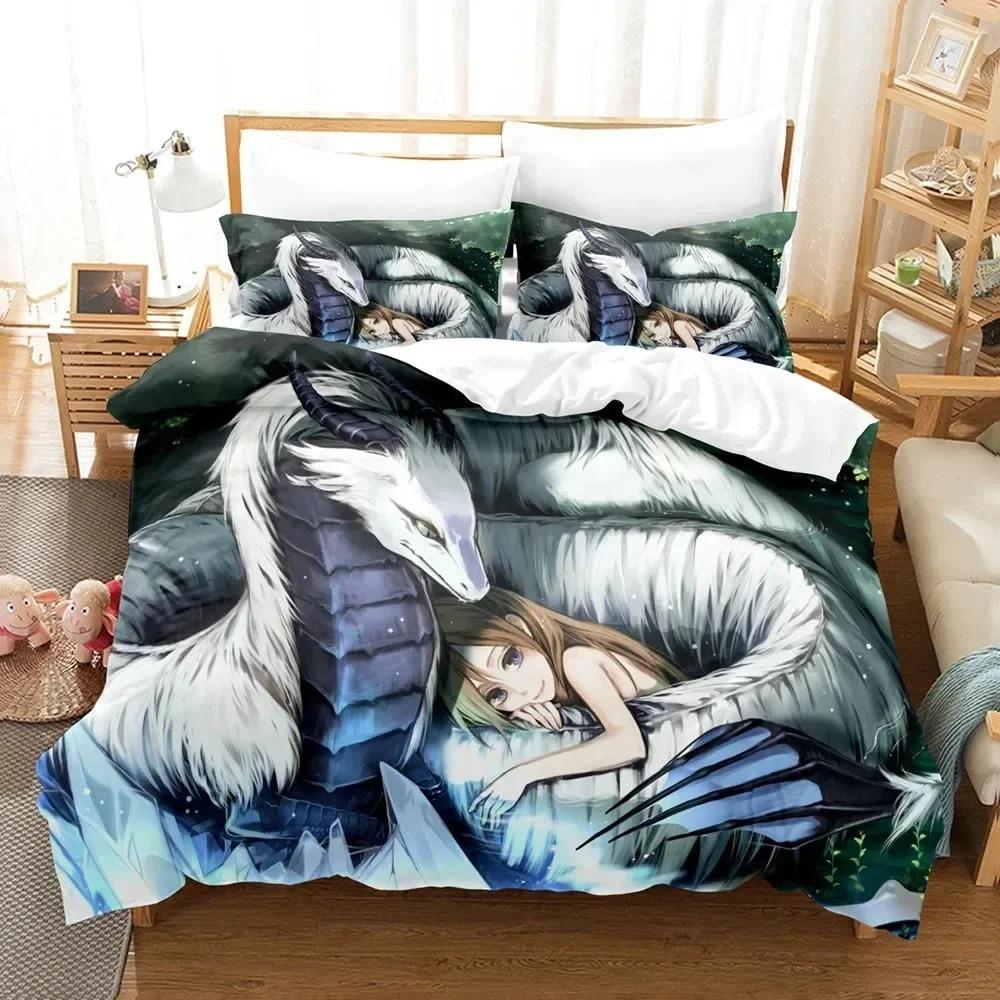 

Three-Dimensional Printed Fantasy witch dragon Alien world Bed Cover Collection Down Quilt Cover with Pillowcase Full Size Complete Queen Dimension EU Single 135x200cm