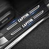 Carbon Fiber Car Door Sill Protector Decals For Chevrolet CAPTIVA Logo Trunk Anti-Scratch Protective Strip Auto Accessories