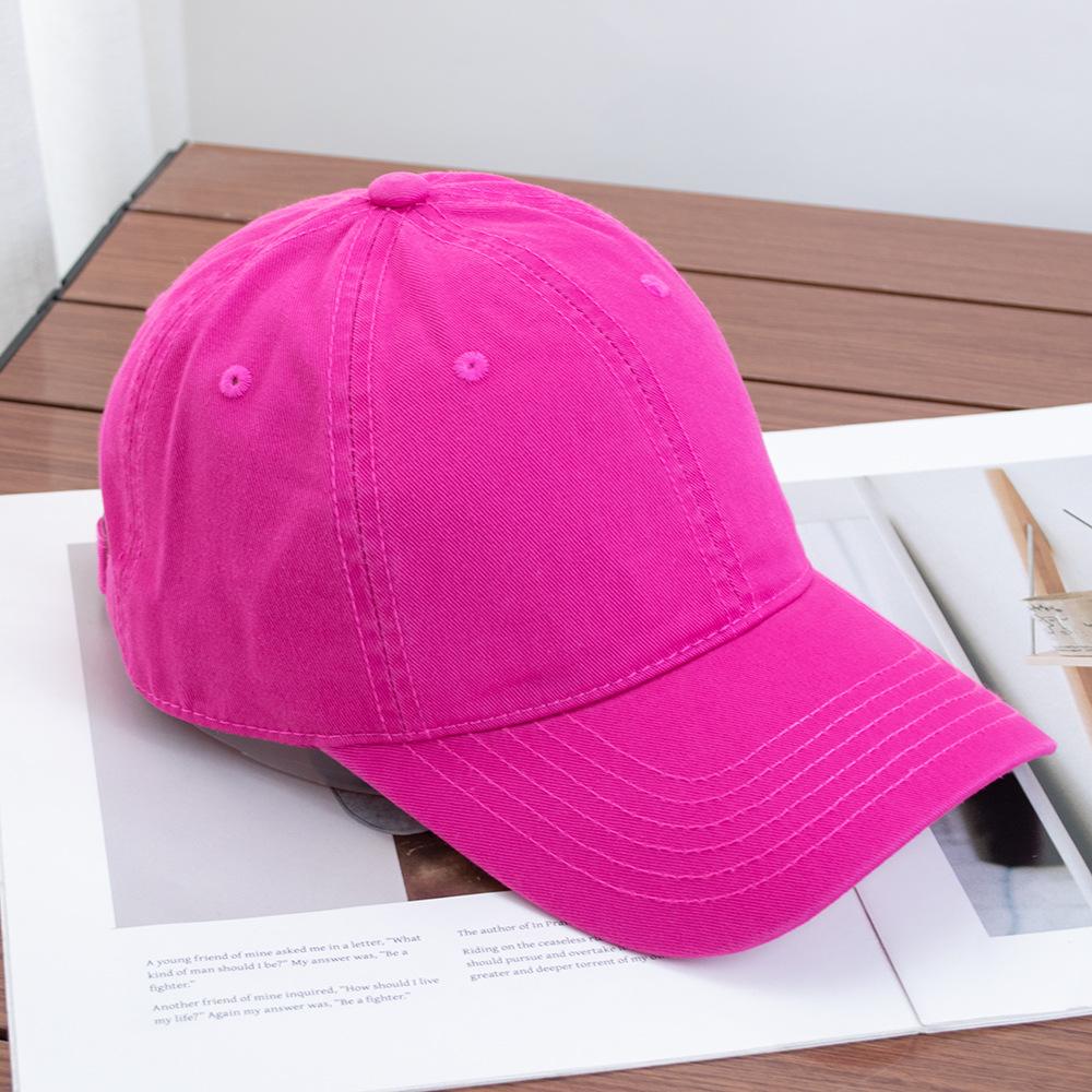High-quality Pure Cotton Light Board Solid Color Versatile Baseball Cap for Men and Women Soft Top Casual Big Head Circumference Showing Face Small C