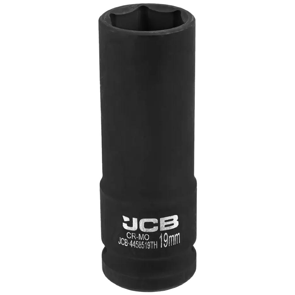 JCB 1/2" Cr-Mo 6-point Deep Thin-wall Impact Socket 19mm