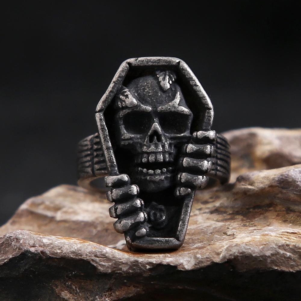 Anillos de Dedo Ankh de Acero Inoxidable Egipcio Para Hombres Mujeres Punk Hip Hop Anillo de Cruz Accesorios de Joyería de Moda Regalos