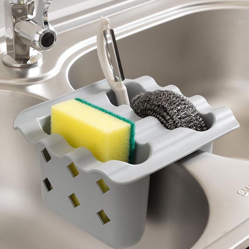 

1 шт. Двойная раковина слив подвесная сумка регулируемый пресс кран полка губка двойная корзина для хранения кухонных принадлежностей CHINA