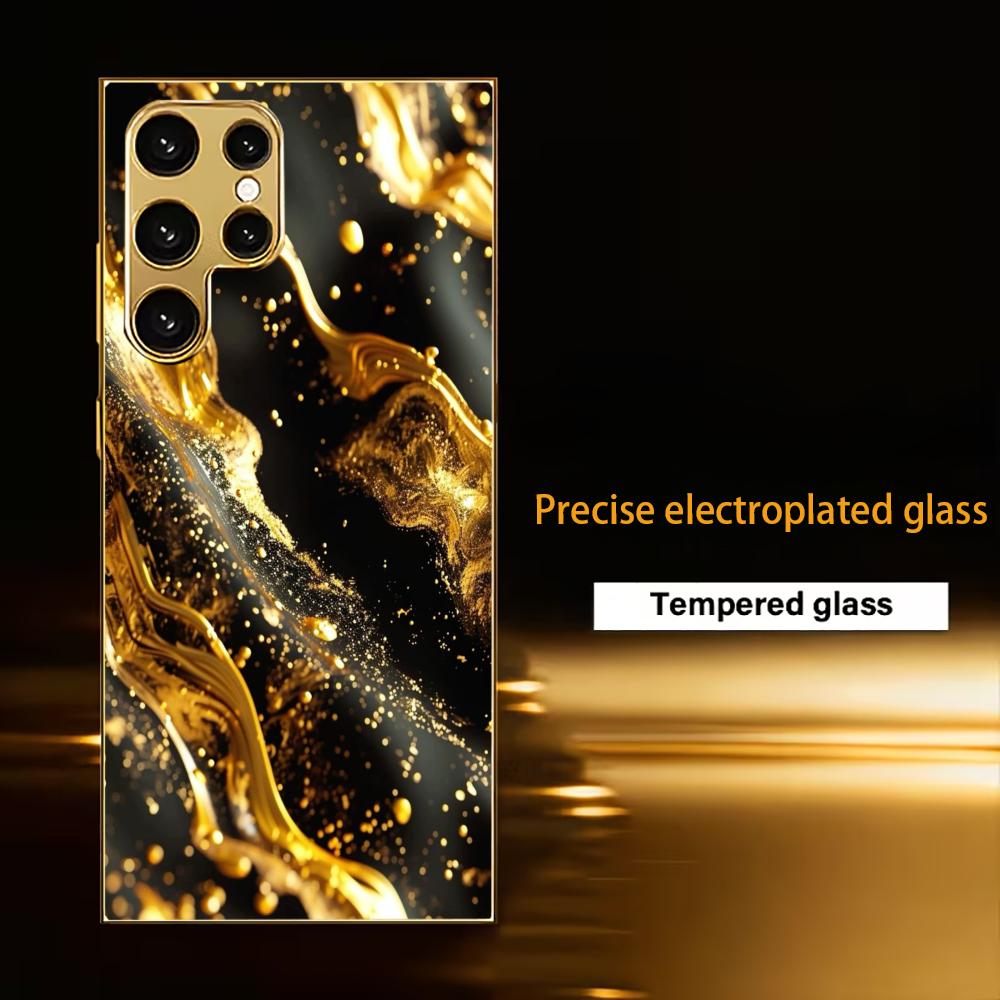 Schutzhülle Atmosphere High-End Galvanisiertes Glas Handyhülle für Samsung Galaxy S26 S25 S24 S23 S22 S21 FE, Ultra, Plus