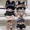 Niannyyhouse Elemental Set: Headwear, Hoodie, Pants, Eyewear, Shoes, 10cm X 20cm Plush Clothes, Cotton Doll, Dress-Up Accessories (Black-10cm)