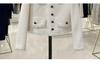 Women's French Style Short White Jacket - Spring/Autumn Collection