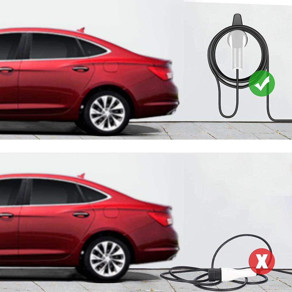 EV Type 1 J1772 Charger Holder for Electric Car Charging Cable Connector Socket Plug Wallbox Mount EV Charger Stand