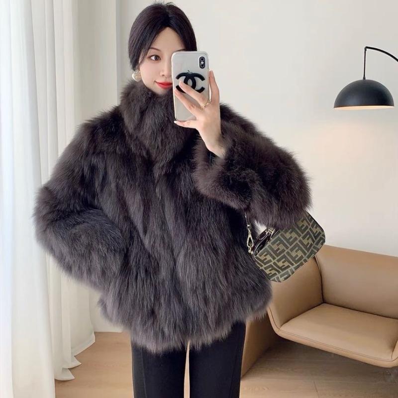 Winter new women's imitation fox fur coat daughter celebrity age reduction short fur coat