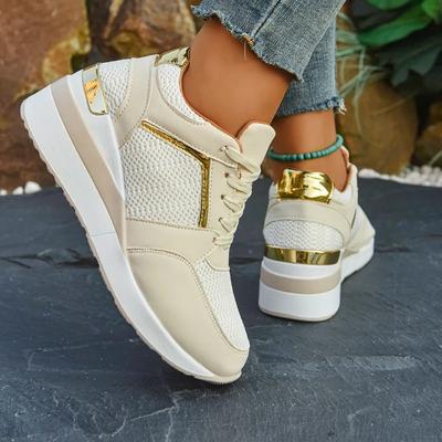 Fashion Women's Sneakers Luxury Rhinestone Casual Fashion Thick Bottom Non-slip Women's Lace-up Sports Running Shoes