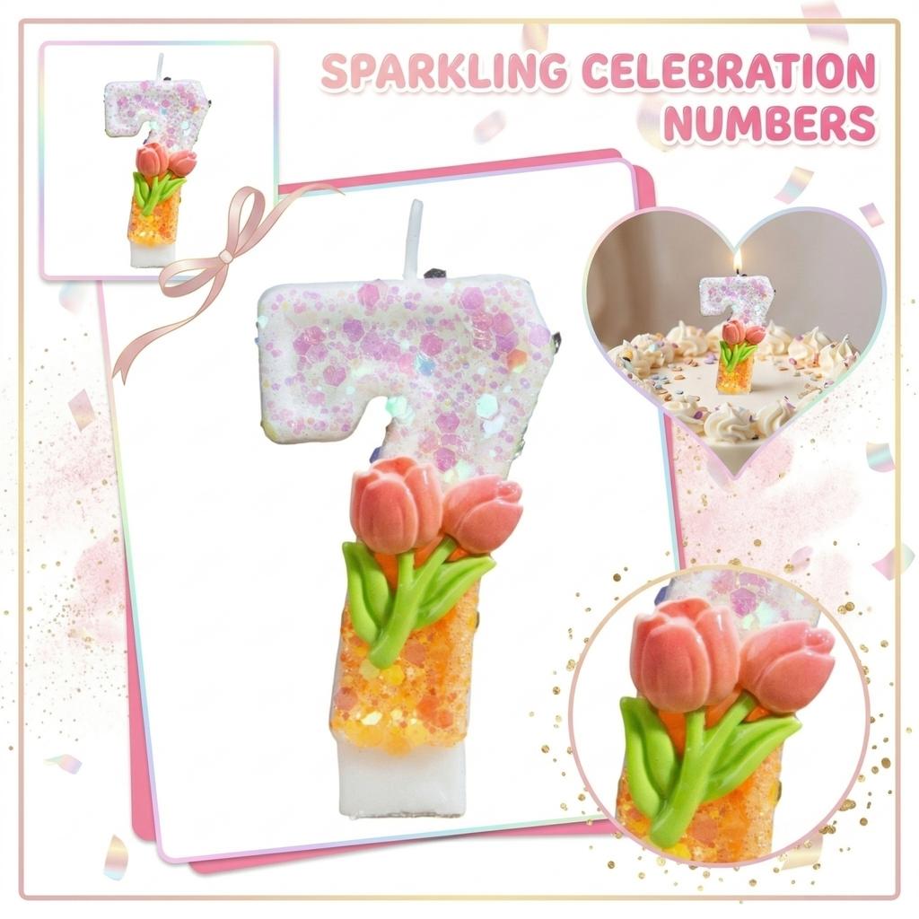 Fashion Cartoon Creative Birthday Candles Party Digital Candles