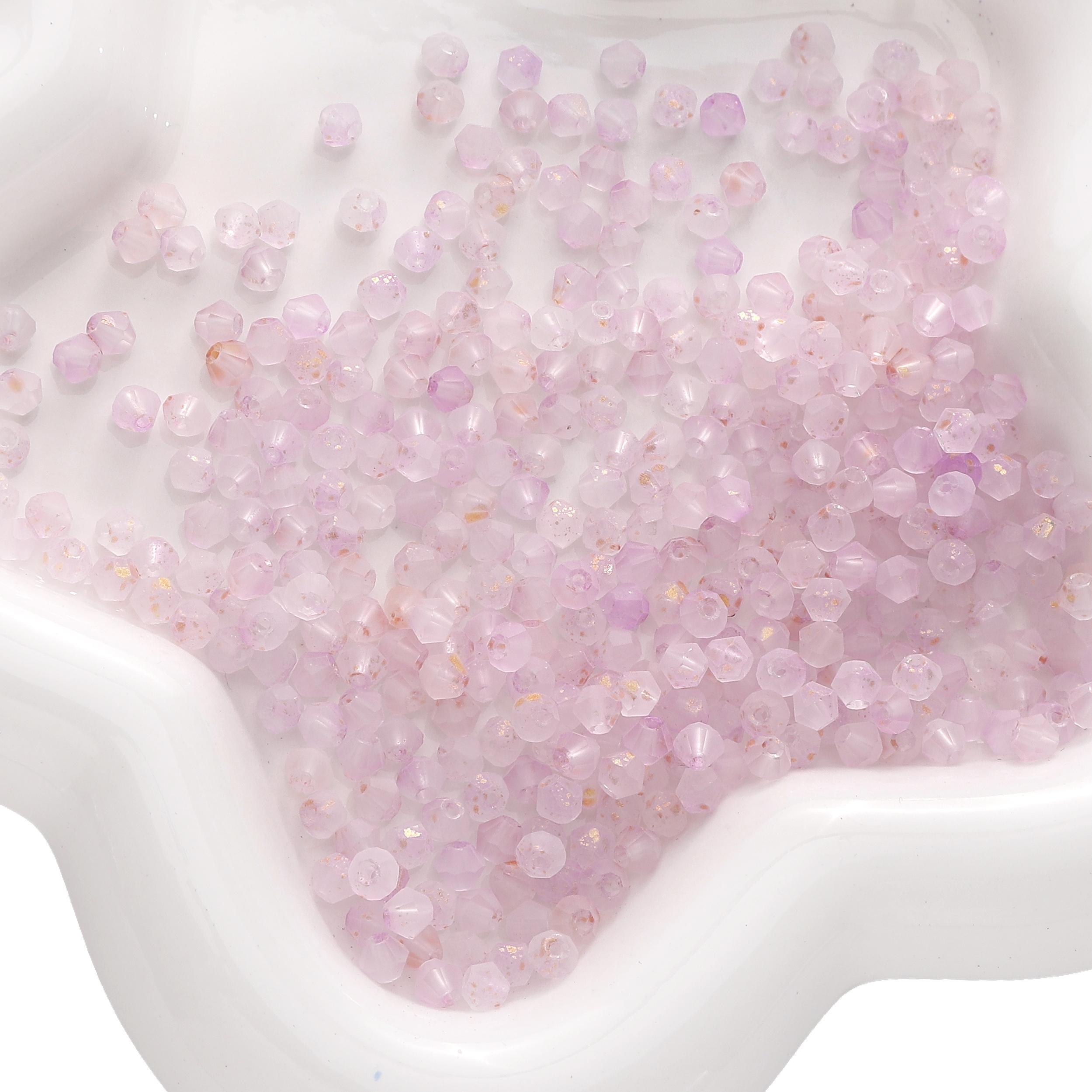 

140 шт. двухконечные граненые стеклянные бусины, глазурь, посыпка, бисер для самостоятельного изготовления браслетов, ожерелий и ювелирных изделий фиолетовый