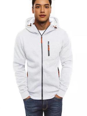 Men's Solid Color Hooded Zip-Up Sweatshirt Jacket - Spring/Autumn Casual Fashion