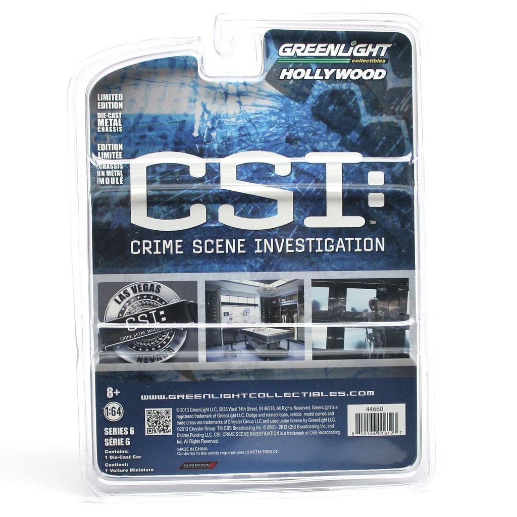 2011 DODGE CHARGER from the television show CRIME SCENE INVESTIGATION Greenlight Collectibles Scale CSI 164
