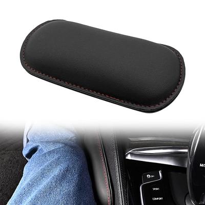 Car Knee Cushion Pad, Soft Leather+Memory Foam Car Knee Pads, Universal Car Elbow Armrests Pads Car Accessories Interior for Most Vehicles (Black)