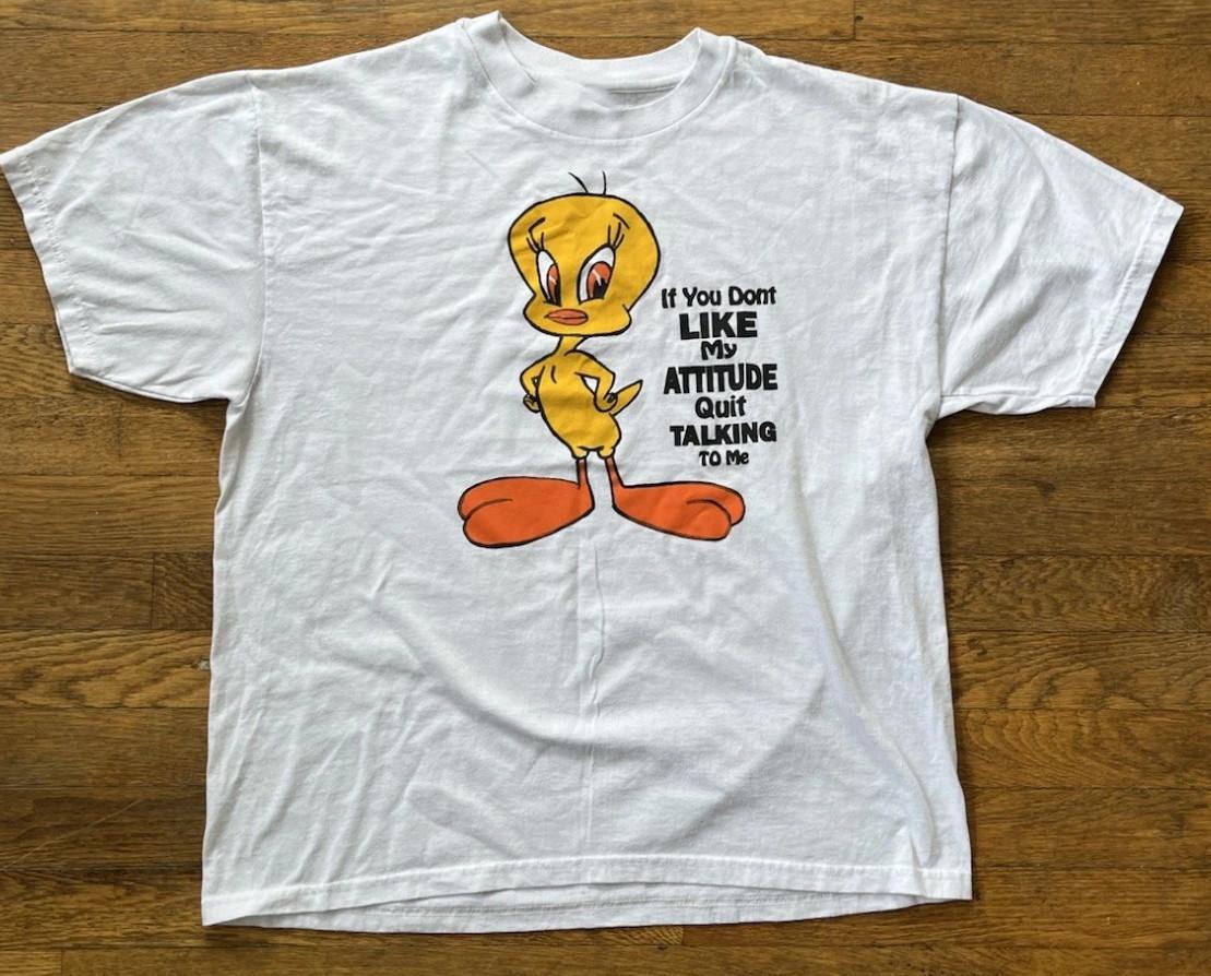 Vintage 1990s Tweety Bird Attitude Looney Tunes T-shirt size S-5XL XXXXL