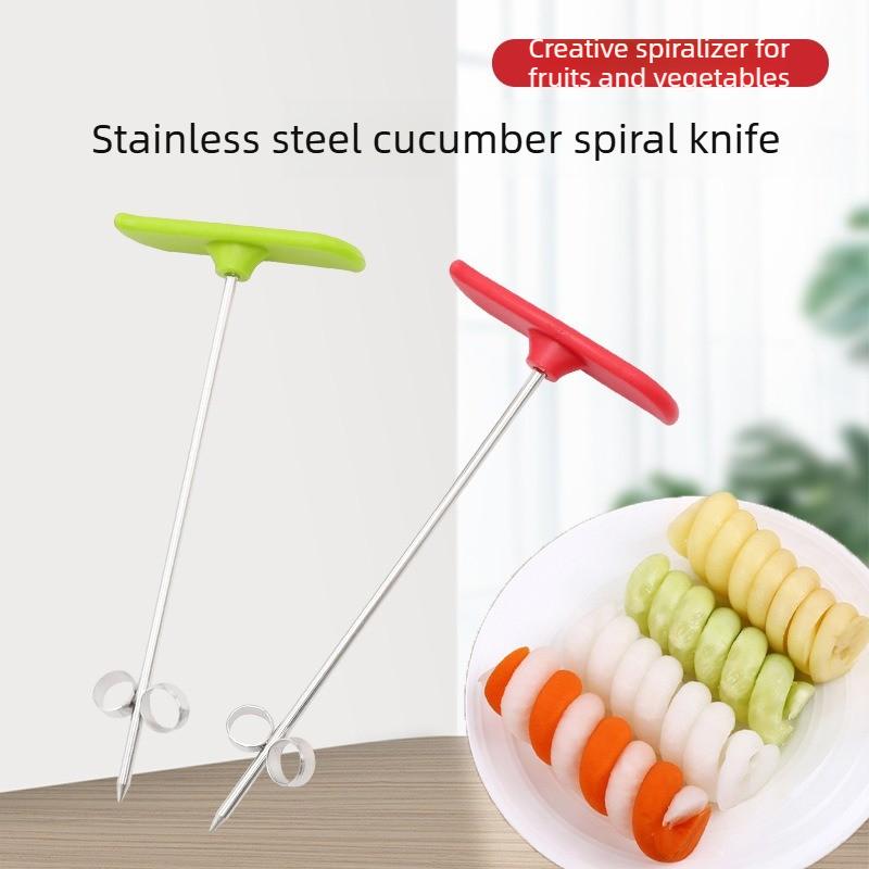 Stainless Steel Magic Spiralizer Cucumber Twister Vegetable Fruit Spiral Cutter Salad Tool