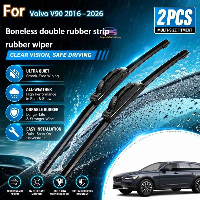 All Season Front Windshield Wiper Blades For Volvo V90 2016-2026 24 +20 Replacement Parts чёрный