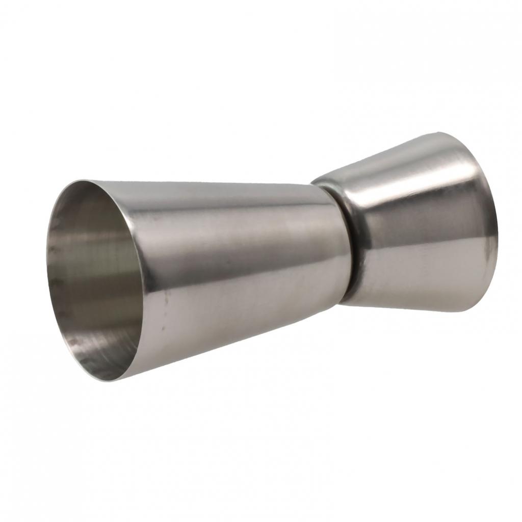 Cocktail Shaker Measure Cup Double Head Design Portable Silver Stainless Steel