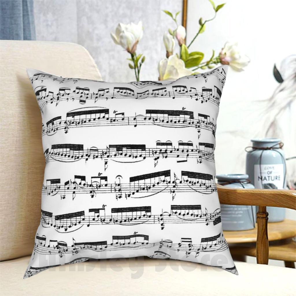 Bach Adagio For Violin Sheet Music Pillow Case Printed Home Soft DIY Pillow Cover Bach Adagio Sherlock Violin Music Sheet