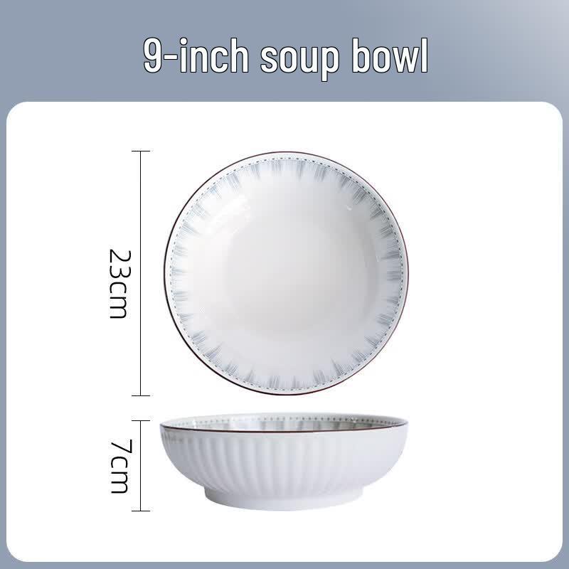 KANGMO Striped Ceramic Dinnerware Set
