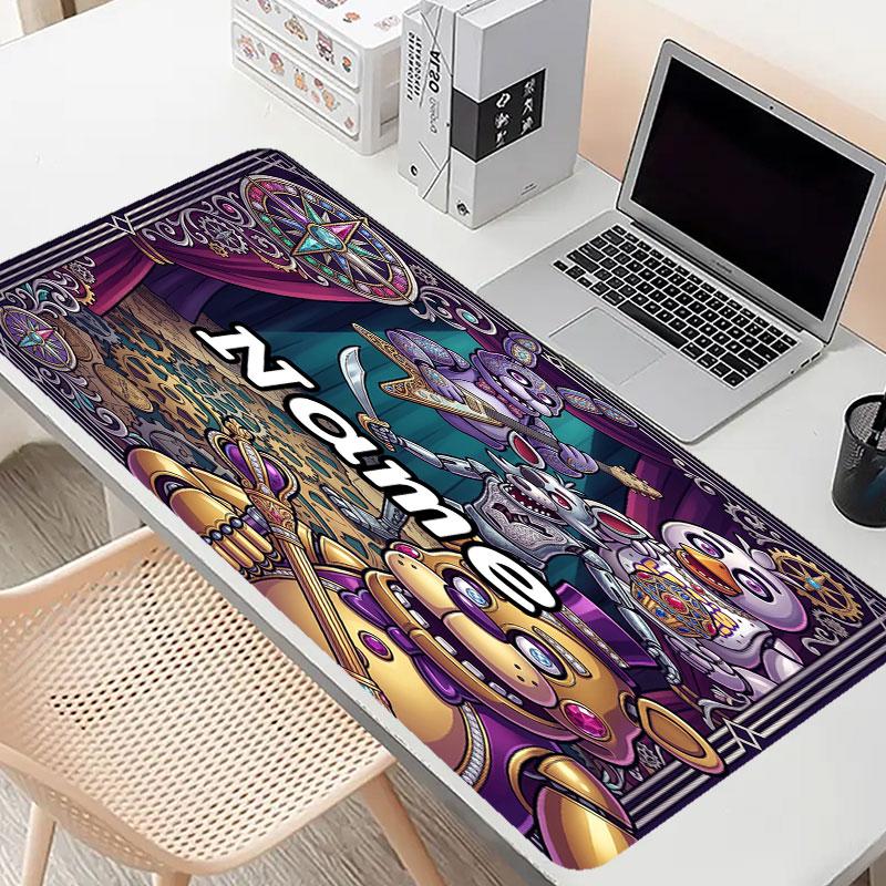 Personalizovaná podložka pod myš s motivem Five Nights at Freddy's a vlastním jménem, Podložka na stůl pro notebook PC, Dekorativní podložka na stůl pro domácnost, Podložka pod klávesnici, Dárek
