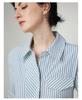 **2026 Neues Französisches Design Streifen Slimming Langarmhemd für Damen - Vielseitiges Oberteil für den Arbeitsweg**