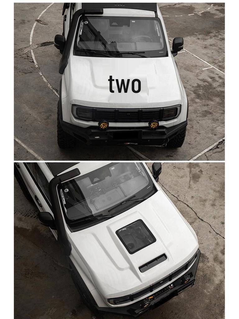 2024 BJ40 Off-Road Hood with Glass Air Intake & Muscular Design