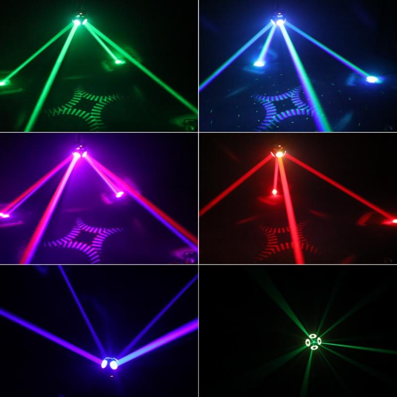 Colorful LED Beam Lamp Sound Activated Stage Lights Disco Ball Light for Home Kids Birthday Wedding Bar Party