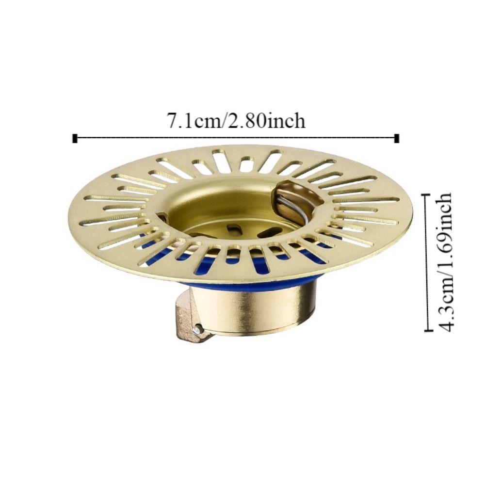 Anti-odor All-copper Floor Drain Insectproof Toilet Sewer Drain Shower Floor Drain  Bathroom
