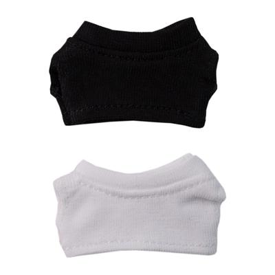 Niannyyhouse 5cm & 7cm Plush Clothes, Plain T-Shirt Set of 2, Cotton Doll Outfits, Accessories, Dress-Up (a1)