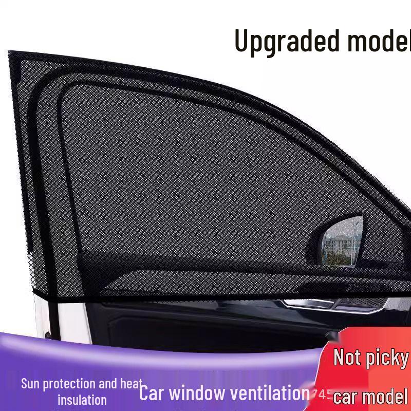 Car Sunshade & Mosquito Net: Interior Side Window Protection Mesh Front Window Sunshade