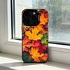 Colorful L-Leaves Phone Case For iPhone 17,16,15,14,13,12,11 Plus,Pro Max,XS,Colorful Silver Phone Case Funda Cover