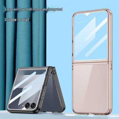 Samsung Z Flip7 Protective Case: Transparent Airbag Shell with Large Window