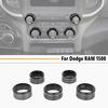 For Dodge Ram 1500 -2025 Black A/C Switch Volume Button Trim Ring Knob Cover