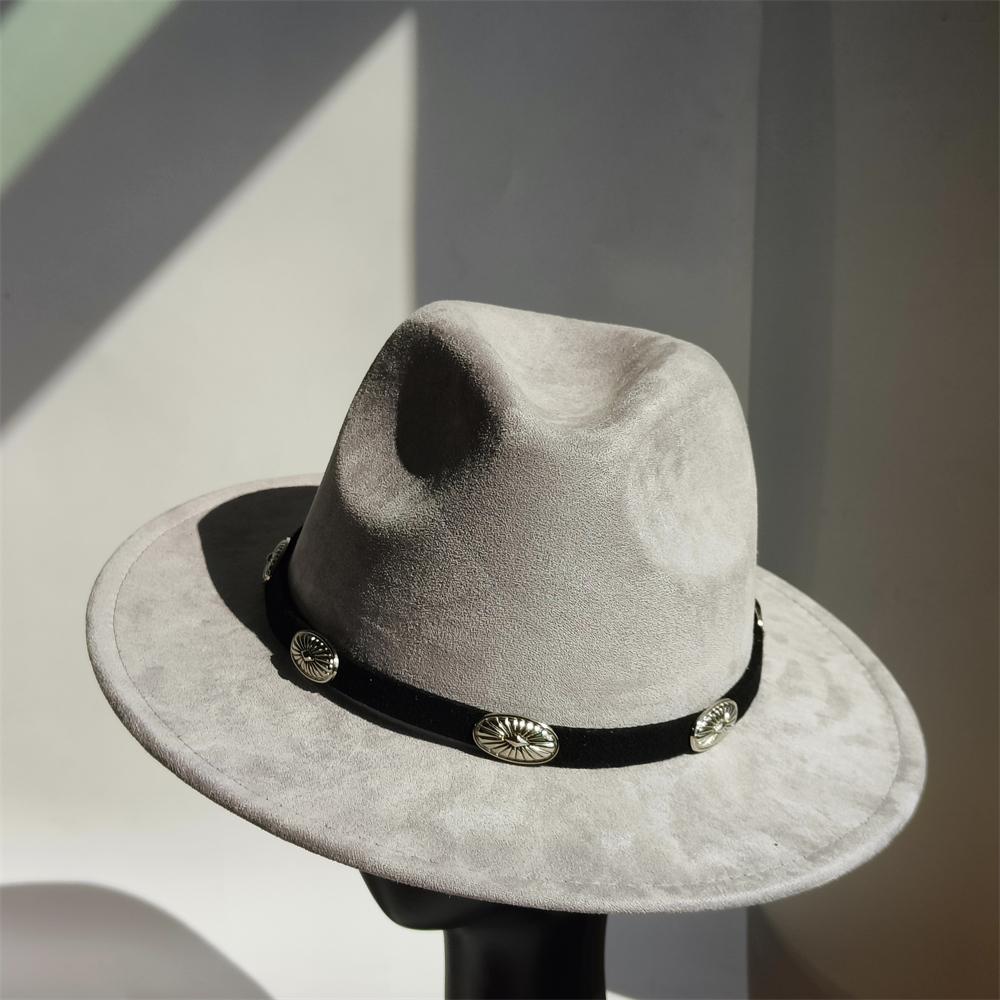 Simple Suede Fedora Hat For Men Fedoras With Handmade Band Panama Hat Cap Unisex Church Hat Fascinator Felt Panama Cap