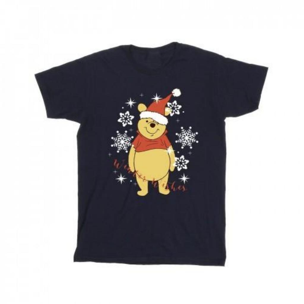 Disney Heren Winnie de Poeh Winterwensen T-shirt
