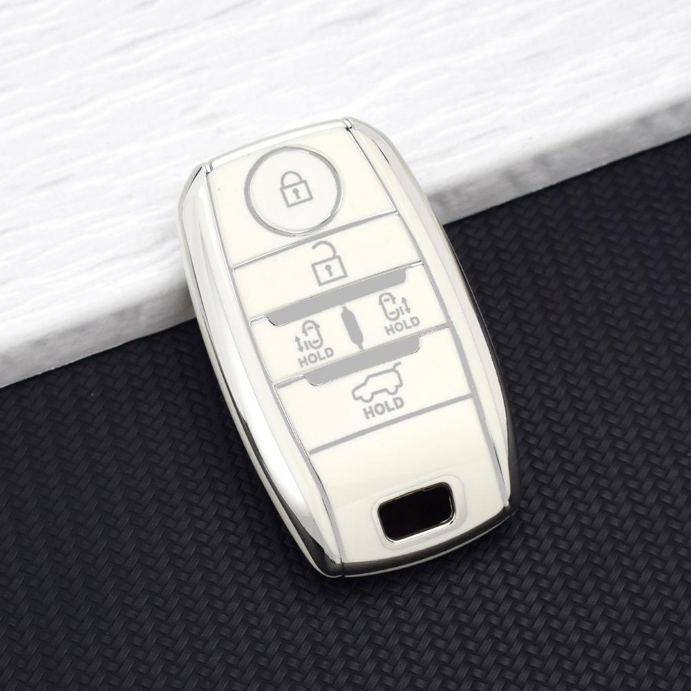Anti-Scratch Car Key Fob Cover for Kia Sorento Sedona Sportage Grand Carnival K5 KX3 K4 Protective 5 Buttons TPU Key Case Bag
