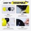 133-Piece Black, Yellow & Silver Balloon Garland Kit: Halloween-Themed Decor Bat Balloon Party Supplies