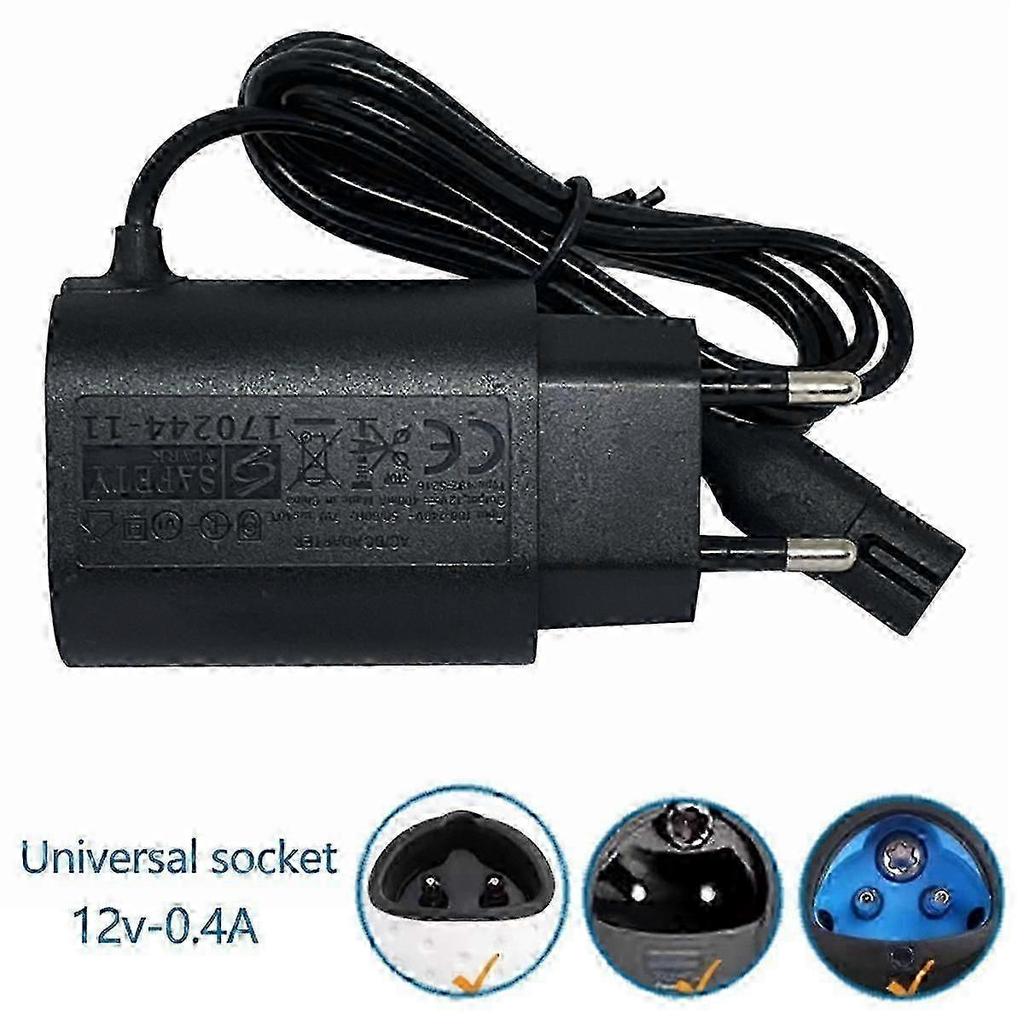 Pakaitinis įkroviklis Braun Series S3 S5 S7 S8 S9 elektriniam skustuvui 12V 0.4A ES kištukinis adapteris