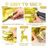 Golden elk standing balloon, Christmas party, elk props, holiday decorations, Christmas and New Year party supplies