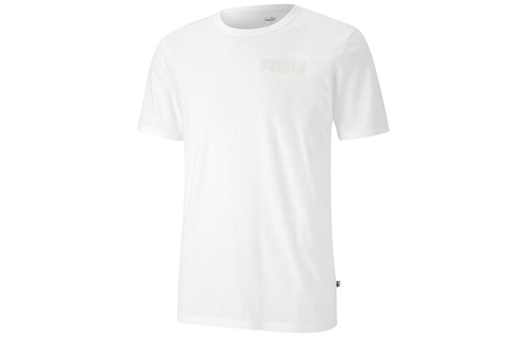 PUMA T Shirts Men s White Crew Neck Moderate Straight Fit 585236-02 XL