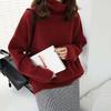 Soft Sticky Pullover Turtleneck Jumper Women Plus Size Autumn and Winter Comfortable Loose Simple Knit Sweater