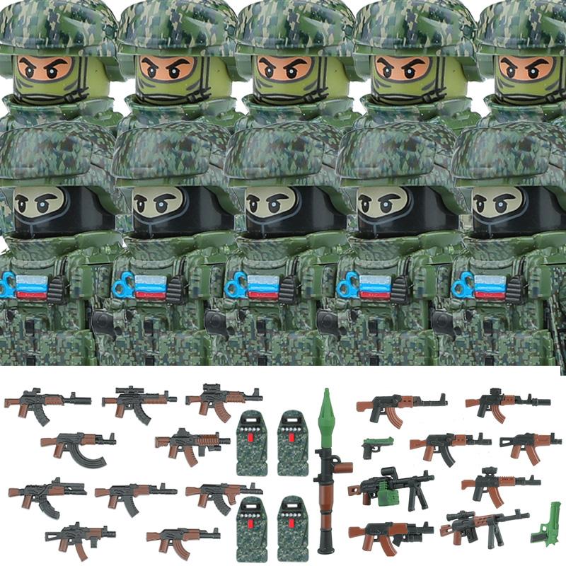Commando Urbano Forze Speciali Figure Militari Blocchi da Costruzione SWAT Esercito USA Ucraina Soldati Assalto Fanteria Scudo Armi Giocattoli