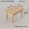 Multistyles Wood Coffee Dining Table Chairs Modern Simple Simulation End Table  for OB11 Doll