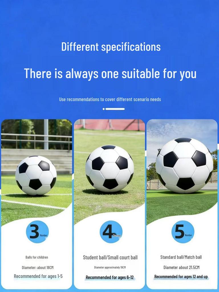 PVC Football Size 3-5 for Primary and Secondary School Training and Competition
