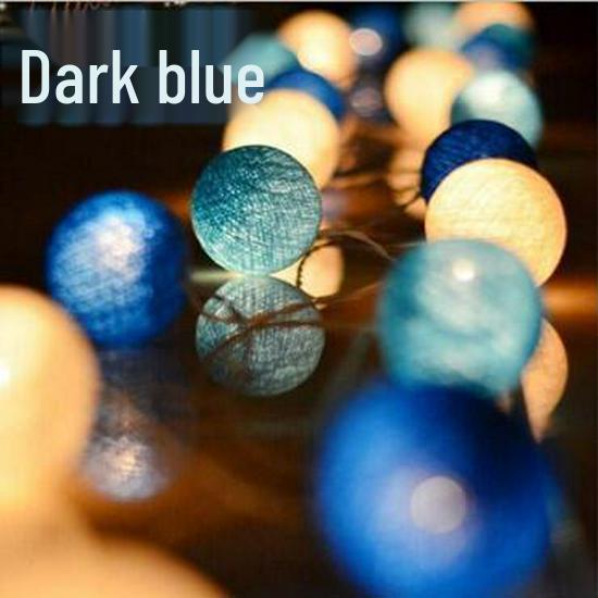 LED Cotton Ball String Lights - Colorful Flashing Lights for Christmas, Festivals, and Indoor Decoration