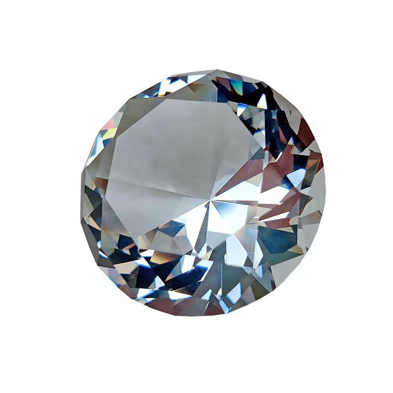 White Crystal Diamond Glass Ornaments for Home Decor and Wedding Gifts