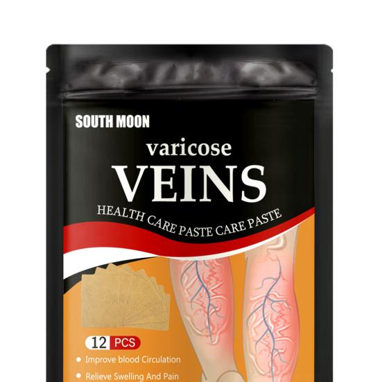 12Pcs Leg Varicose Patch Natural Healthy Herbal Extracts Varicose Vein Health Care Paste for Unisex
