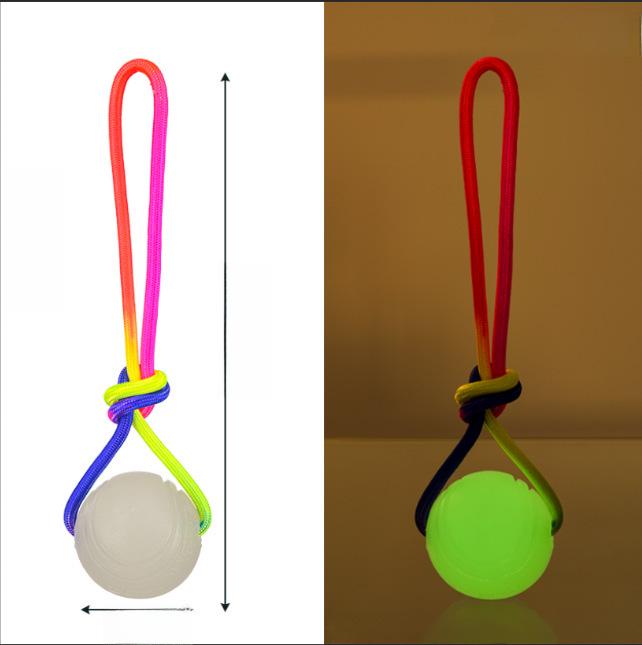 Eisenwell Rubber Pet Ball with Rope - Durable Chew & Fetch Toy