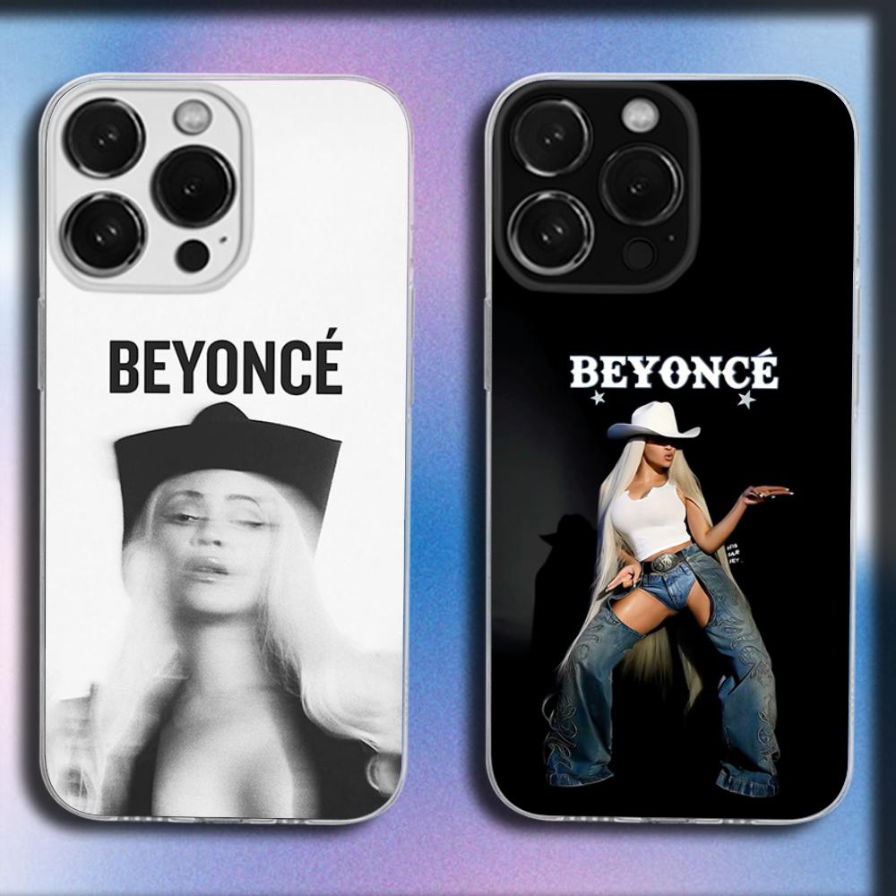 Singer B-Beyonce Phone Case For iPhone 16,15,14,13,12,11 Plus,Pro,Max,XR,XS,X,Plus,SE,Mini Transparent Soft Cover