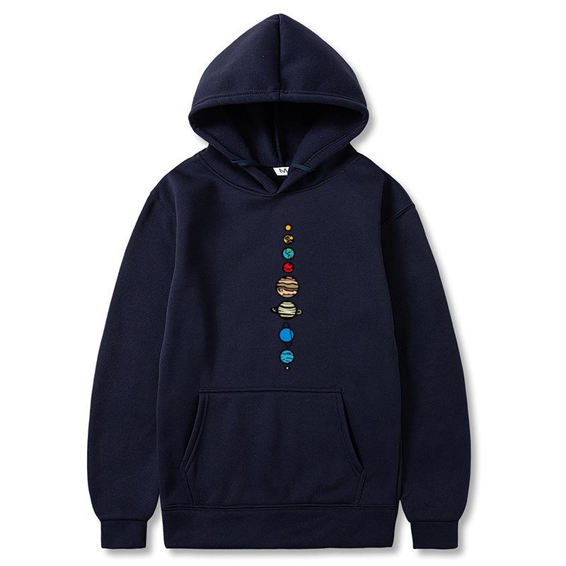 New 2026 Solar System Planet Starry Sky Men's and Women's Hooded Sweater Sweater One Piece